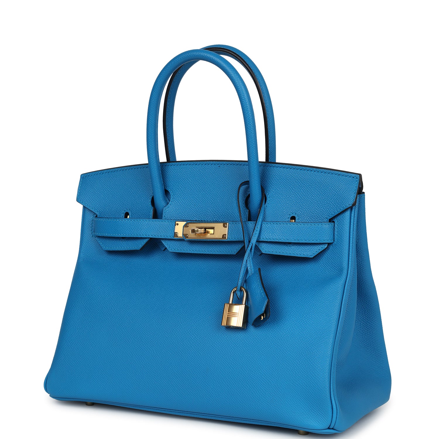 New Hermes Birkin 30 Bleu Zanzibar Epsom Gold Hardware