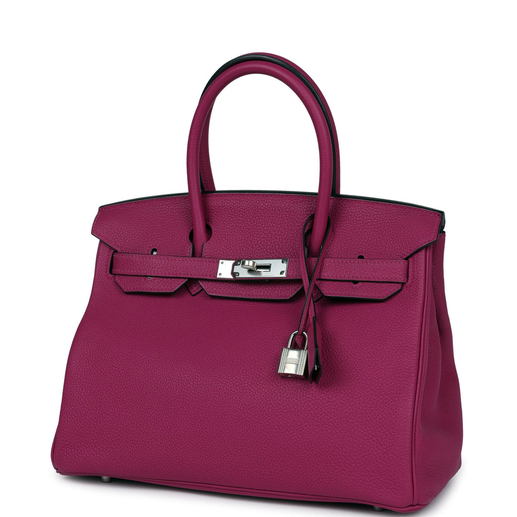 Hermes Birkin 30 Rose Pourpre Togo Palladium Hardware