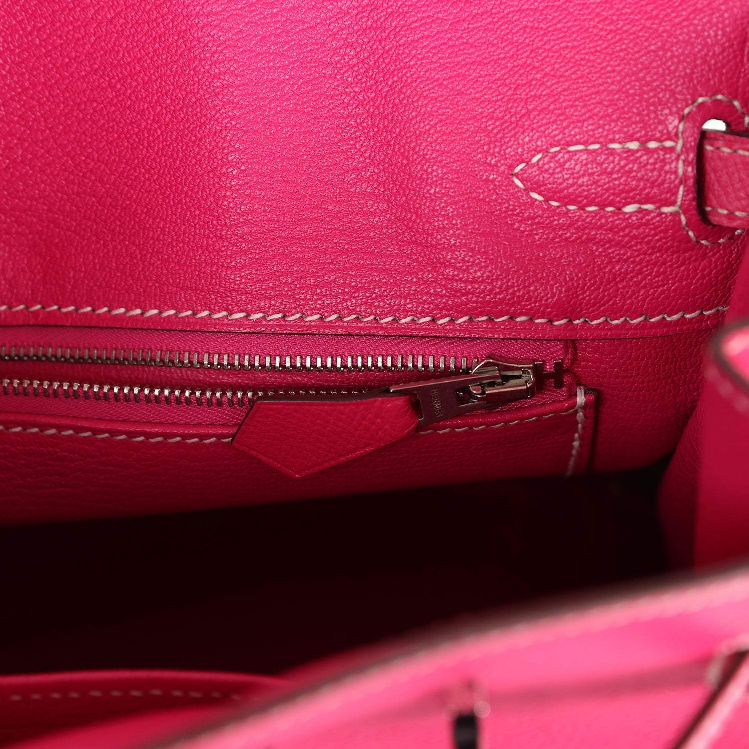 New Hermes Birkin 25 Rose Tyrien Epsom Palladium Hardware