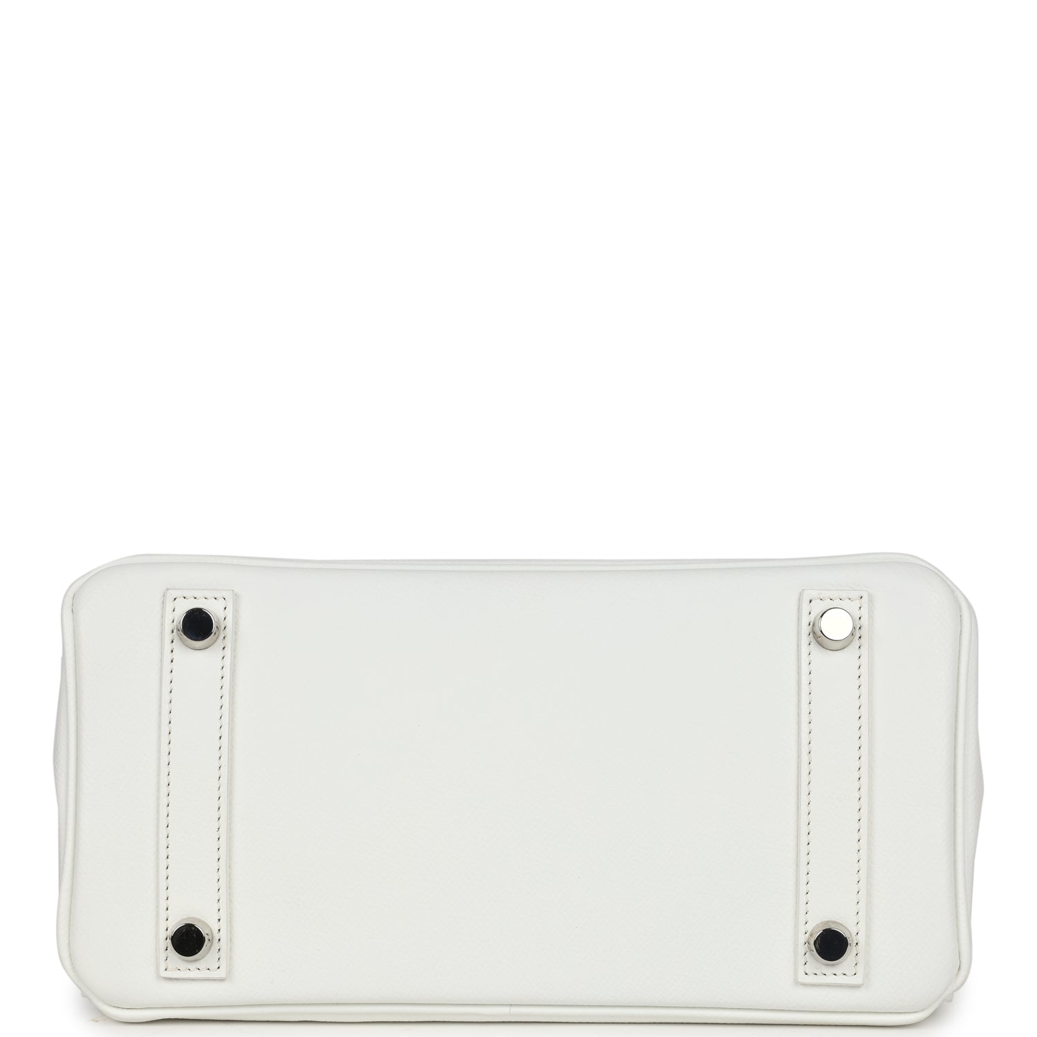 New Hermes Birkin 25 White Epsom Palladium Hardware