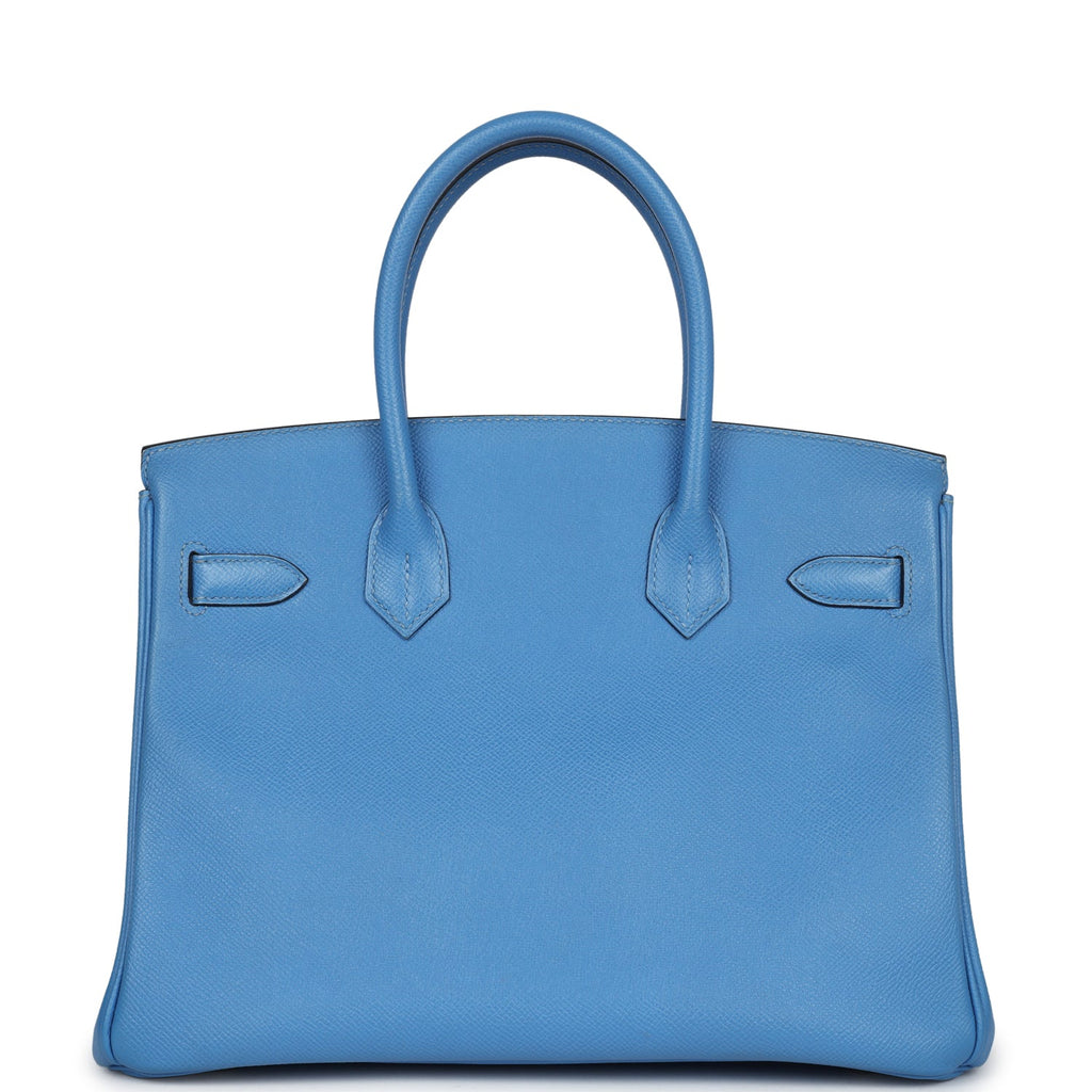 New Hermes Birkin 30 Bleu Paradise Epsom Gold Hardware