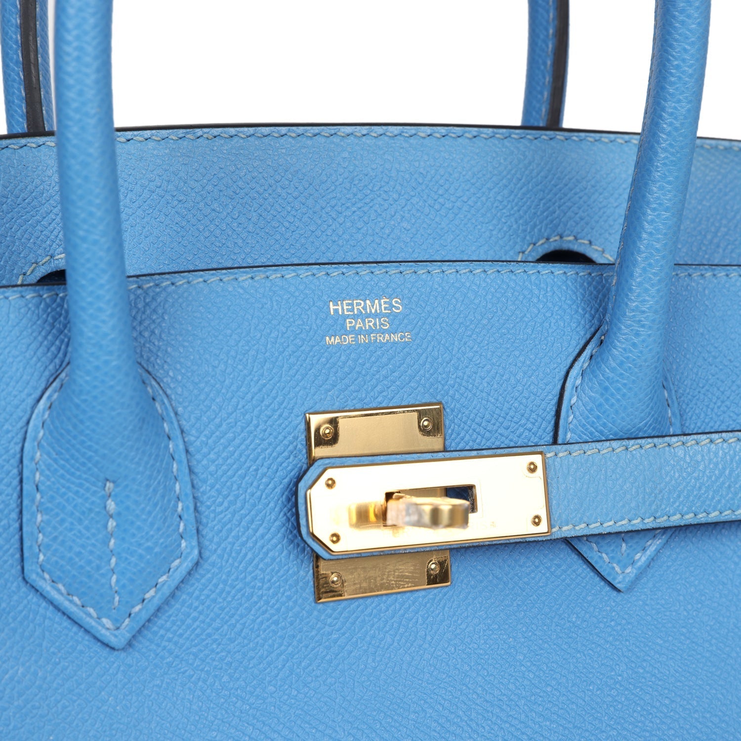 New Hermes Birkin 30 Bleu Paradise Epsom Gold Hardware