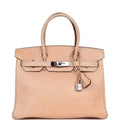 New Hermes Birkin 30 Orange Dalmatian Buffalo Palladium Hardware