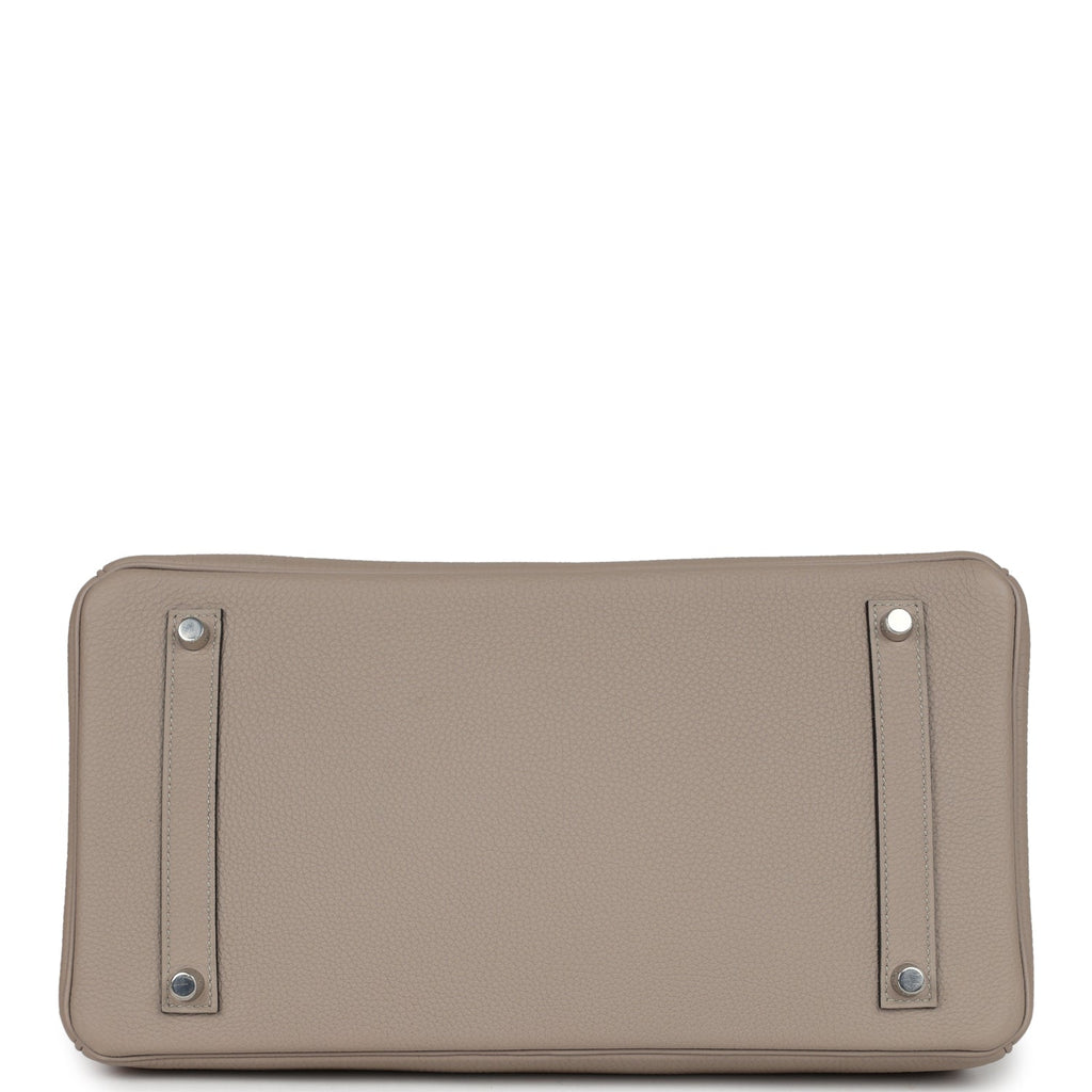 Hermes Birkin 35 Gris Tourterelle Togo Palladium Hardware