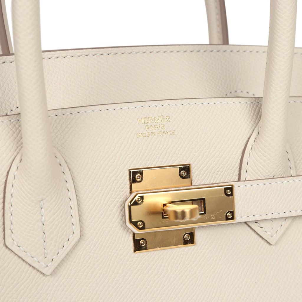 Hermes Birkin 30 Craie Epsom Gold Hardware