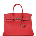 New Hermes Birkin 35 Rose Jaipur Candy Epsom Permabrass Hardware