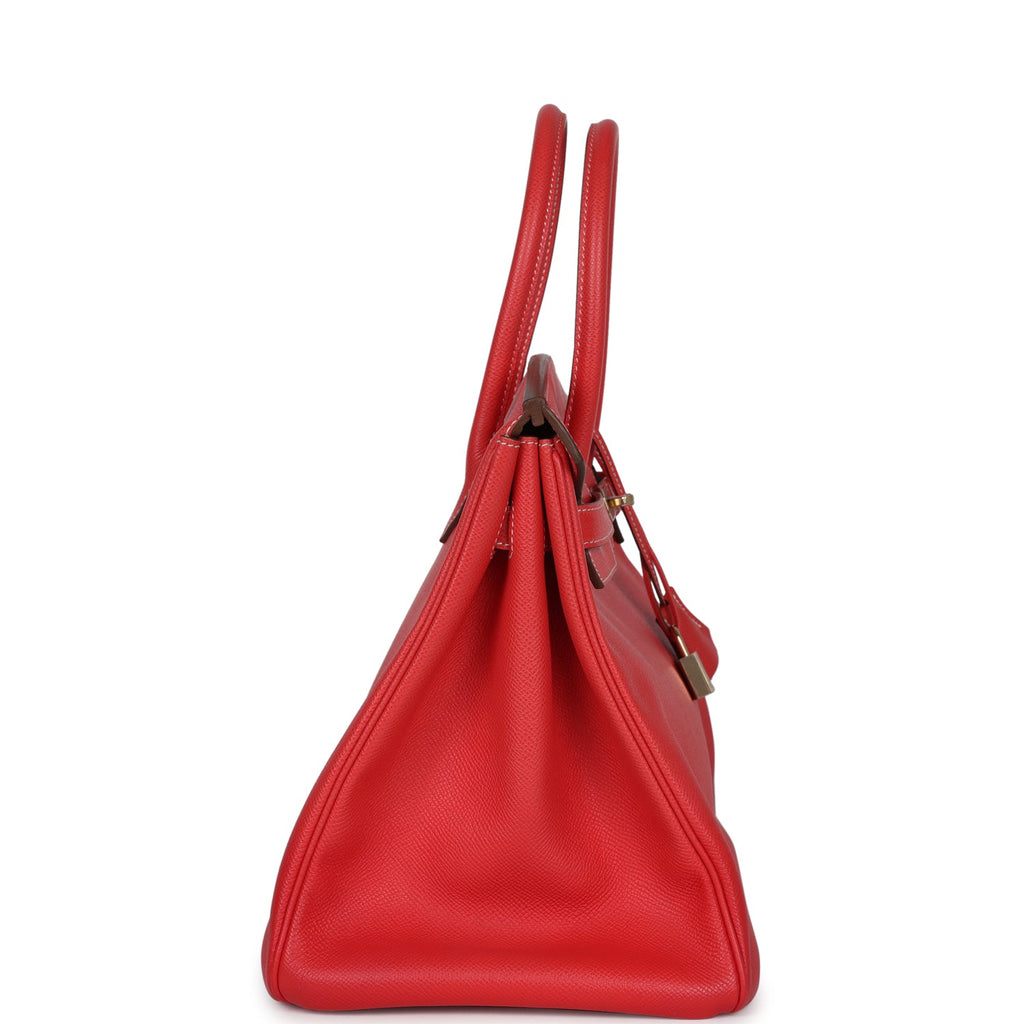 New Hermes Birkin 35 Rose Jaipur Candy Epsom Permabrass Hardware
