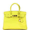 New Hermes Birkin 30 Lime Epsom Gold Hardware