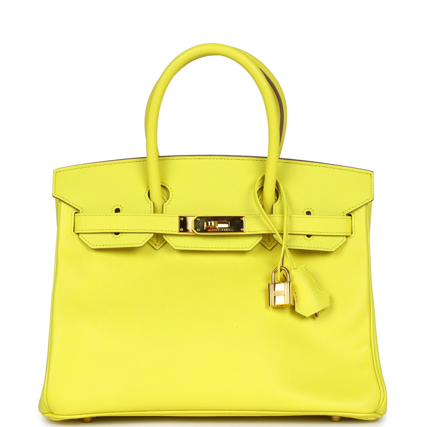 New Hermes Birkin 30 Lime Epsom Gold Hardware