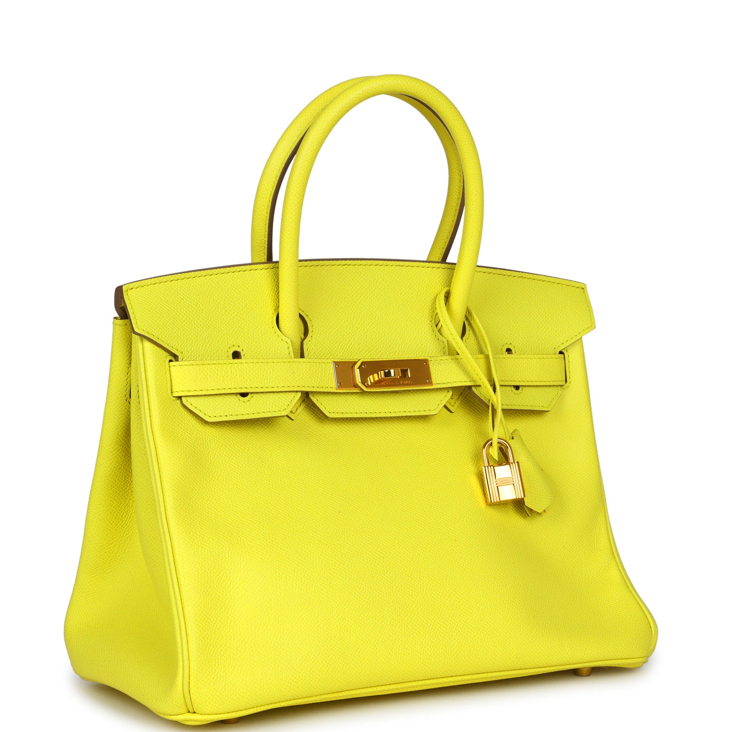 New Hermes Birkin 30 Lime Epsom Gold Hardware