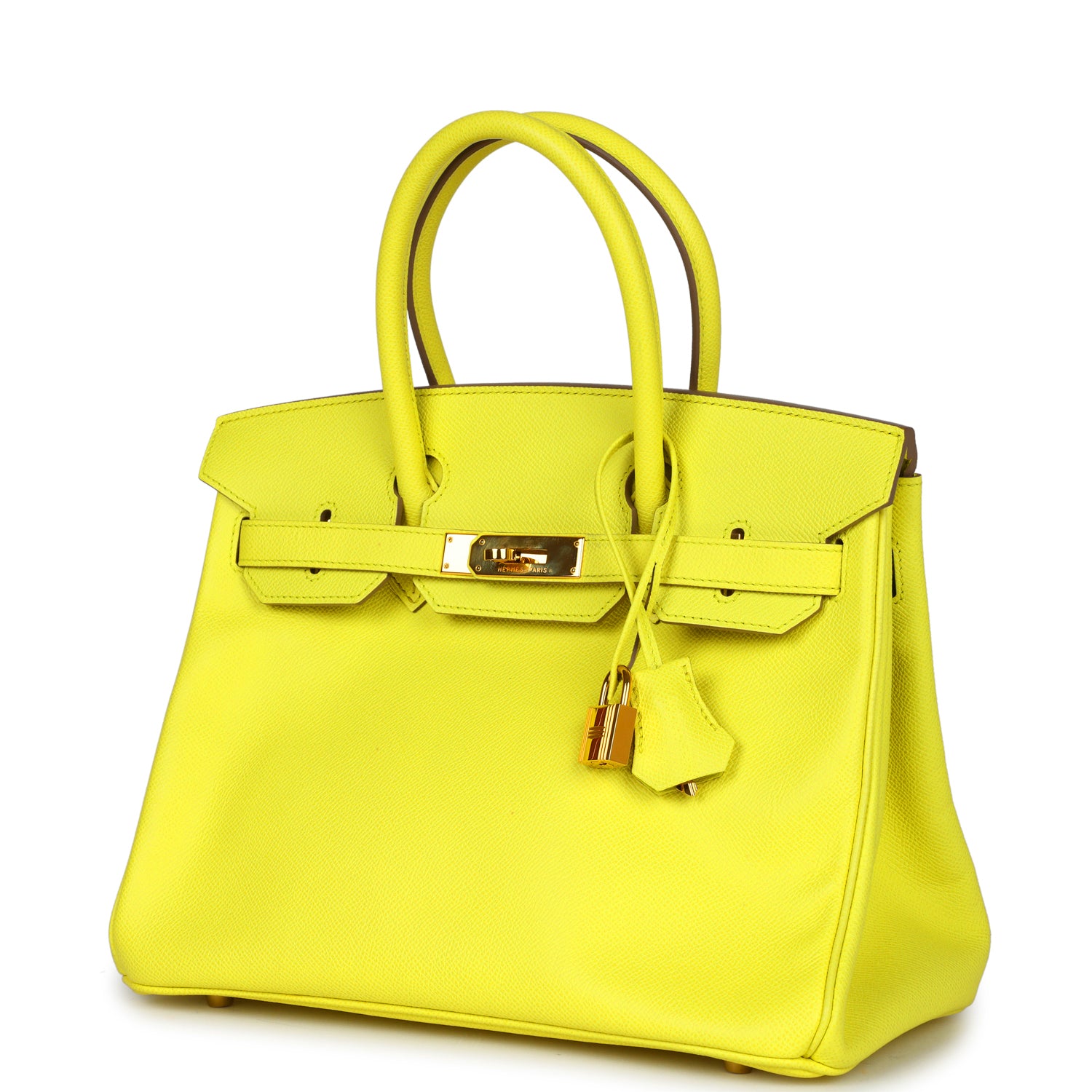New Hermes Birkin 30 Lime Epsom Gold Hardware