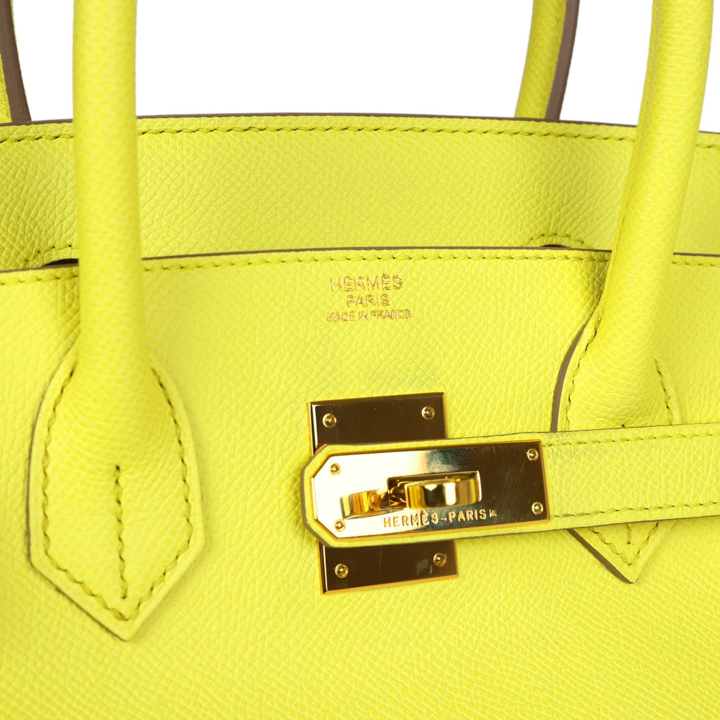 New Hermes Birkin 30 Lime Epsom Gold Hardware