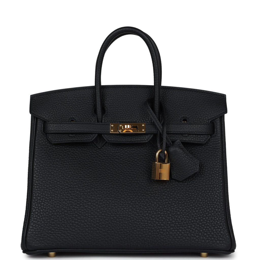 Hermes Birkin 25 Black Togo Gold Hardware