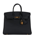 Hermes Birkin 25 Black Togo Gold Hardware