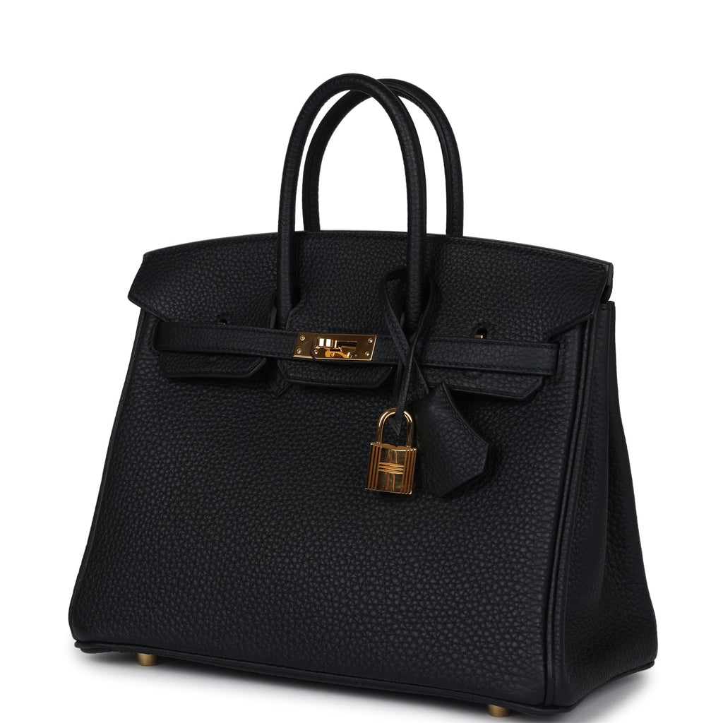 Hermes Birkin 25 Black Togo Gold Hardware