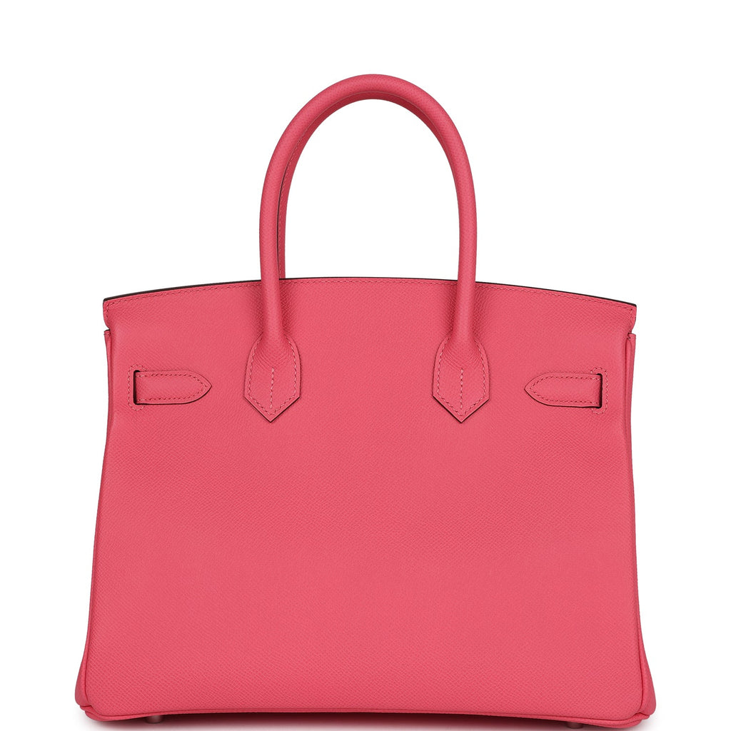 New Hermes Birkin 30 Rose Azalee Epsom Palladium Hardware