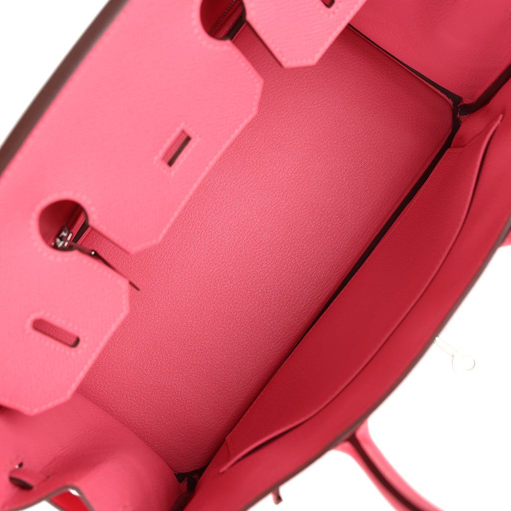 New Hermes Birkin 30 Rose Azalee Epsom Palladium Hardware