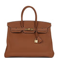 Hermes Birkin 35 Gold Togo Gold Hardware