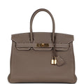Hermes Birkin 30 Etoupe Togo Gold Hardware