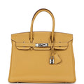 New Hermes Birkin 30 Curry Togo Palladium Hardware