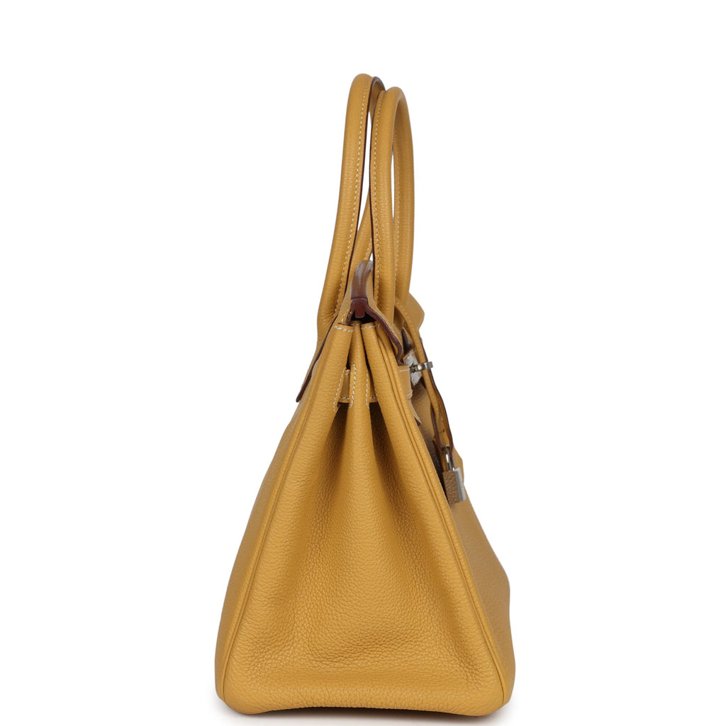 New Hermes Birkin 30 Curry Togo Palladium Hardware
