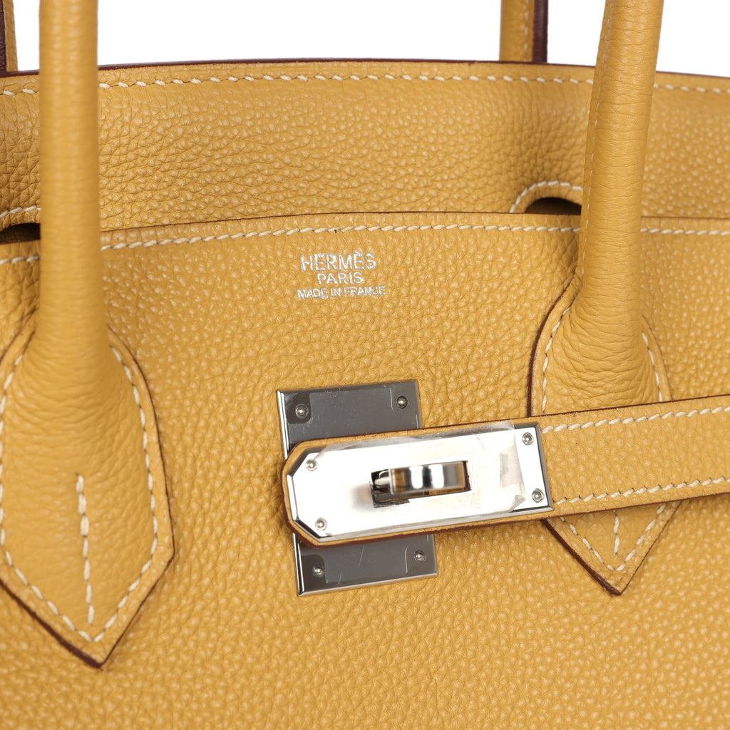 New Hermes Birkin 30 Curry Togo Palladium Hardware