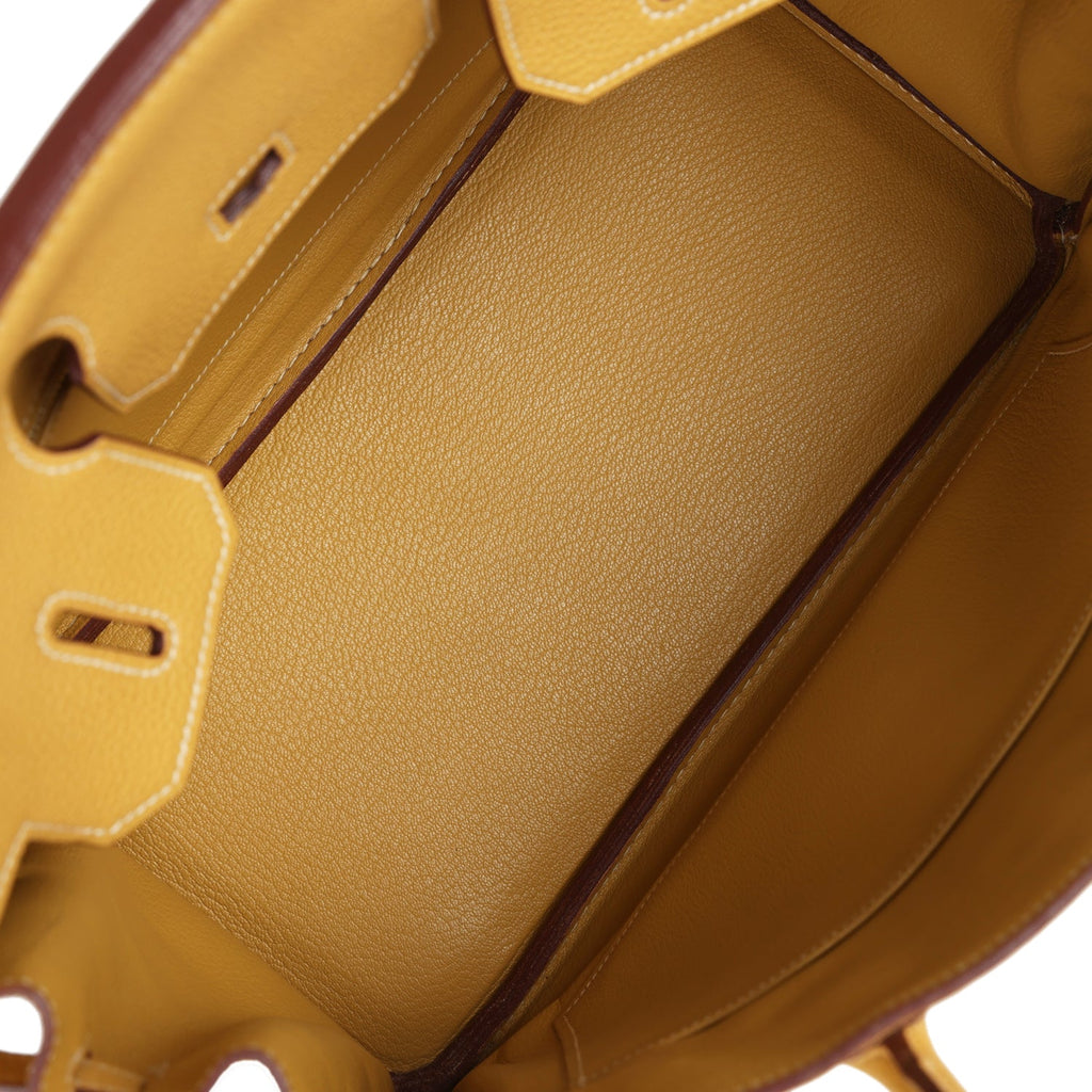 New Hermes Birkin 30 Curry Togo Palladium Hardware
