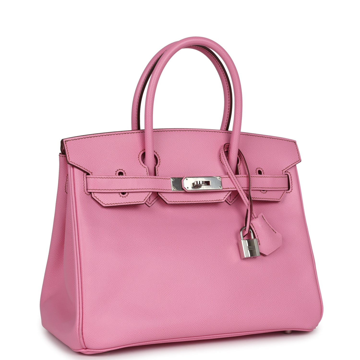 New Hermes Birkin 30 Bubblegum Epsom Palladium Hardware