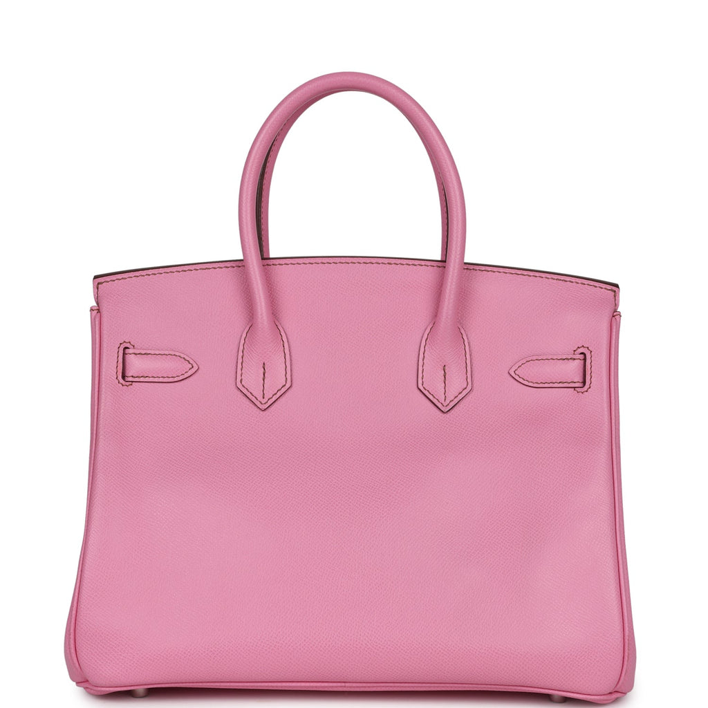 New Hermes Birkin 30 Bubblegum Epsom Palladium Hardware