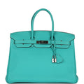 New Hermes Birkin 35 Lagon Togo Palladium Hardware