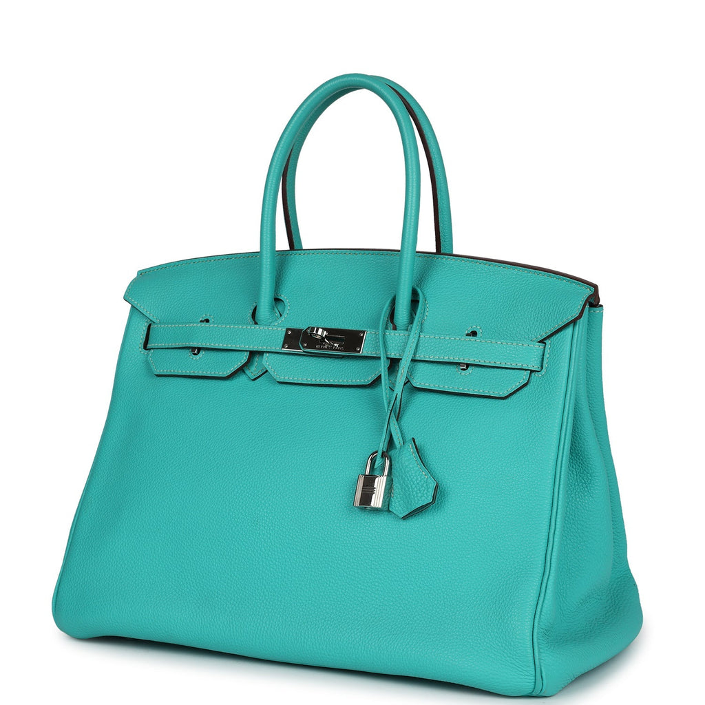New Hermes Birkin 35 Lagon Togo Palladium Hardware