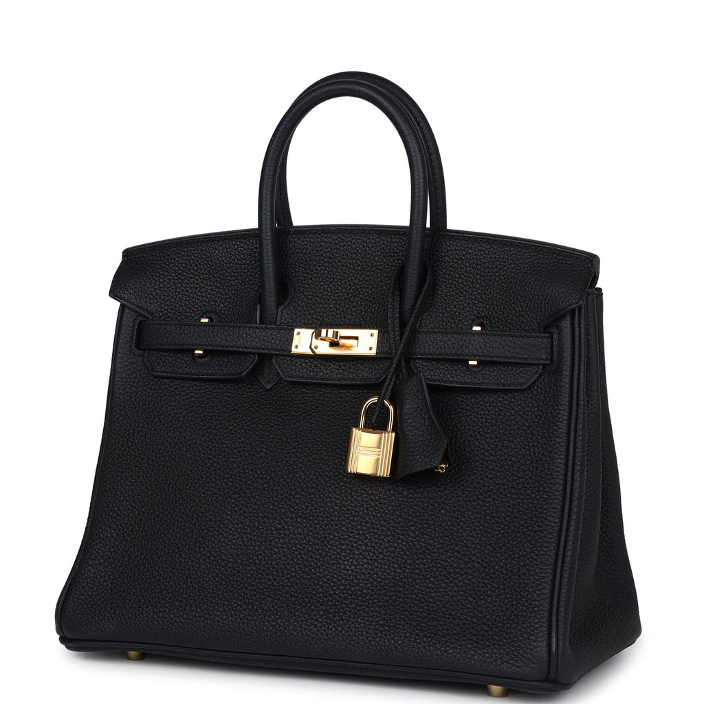 Hermes Birkin 25 Black Togo Gold Hardware