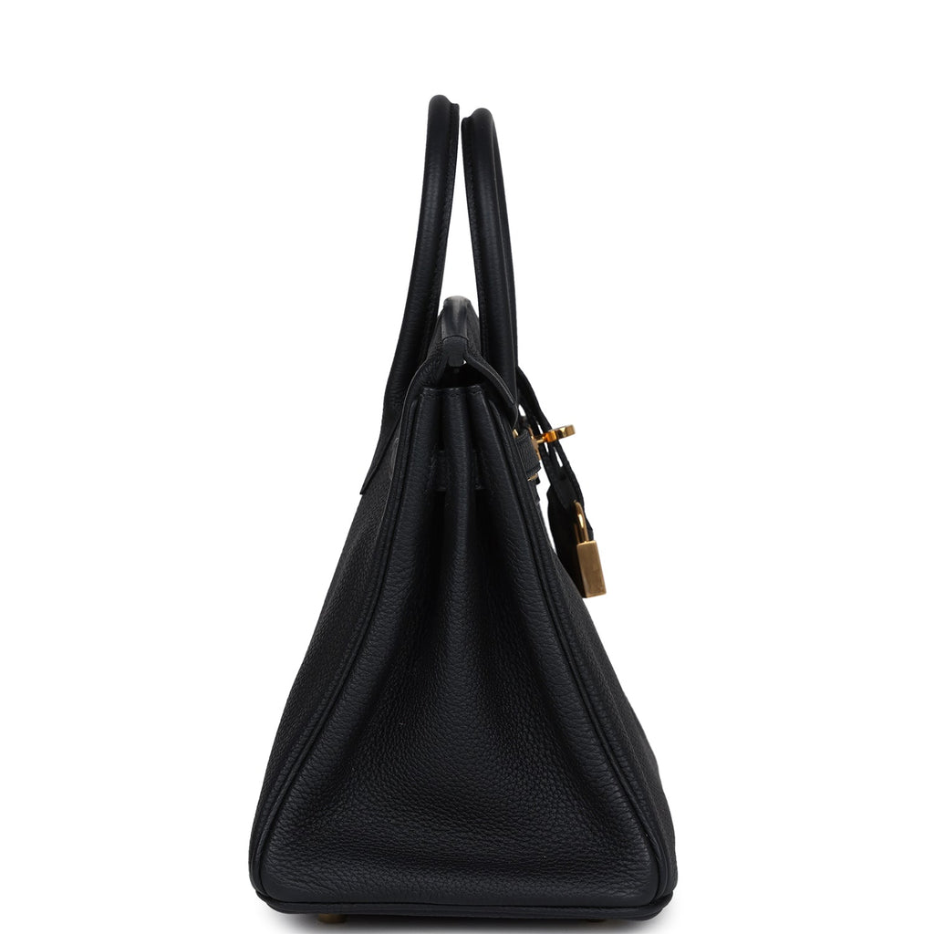 Hermes Birkin 25 Black Togo Gold Hardware