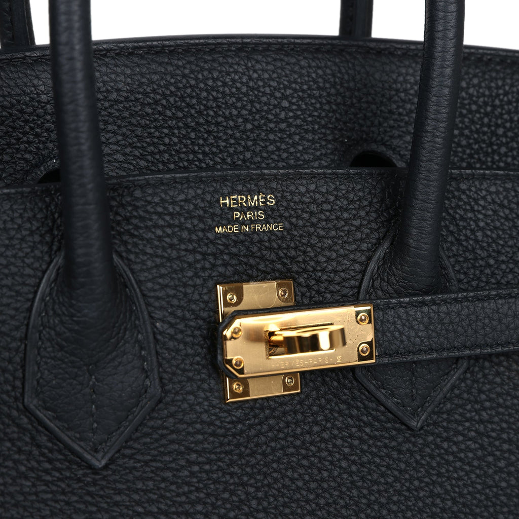 Hermes Birkin 25 Black Togo Gold Hardware
