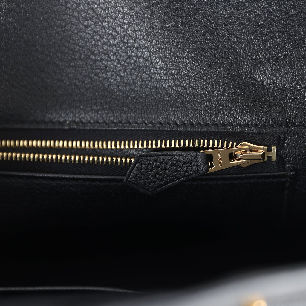 Hermes Birkin 25 Black Togo Gold Hardware