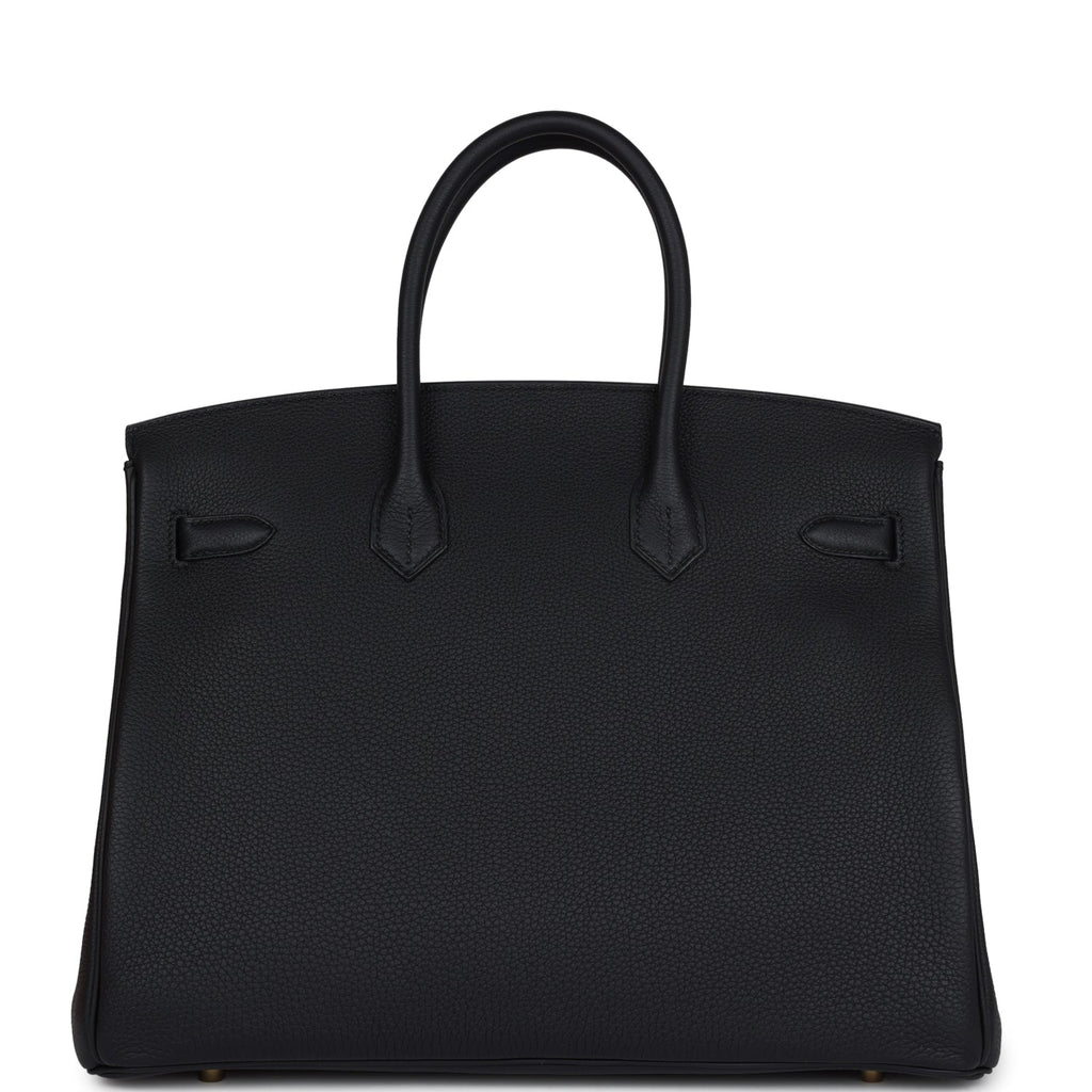 Hermes Birkin 35 Black Togo Gold Hardware