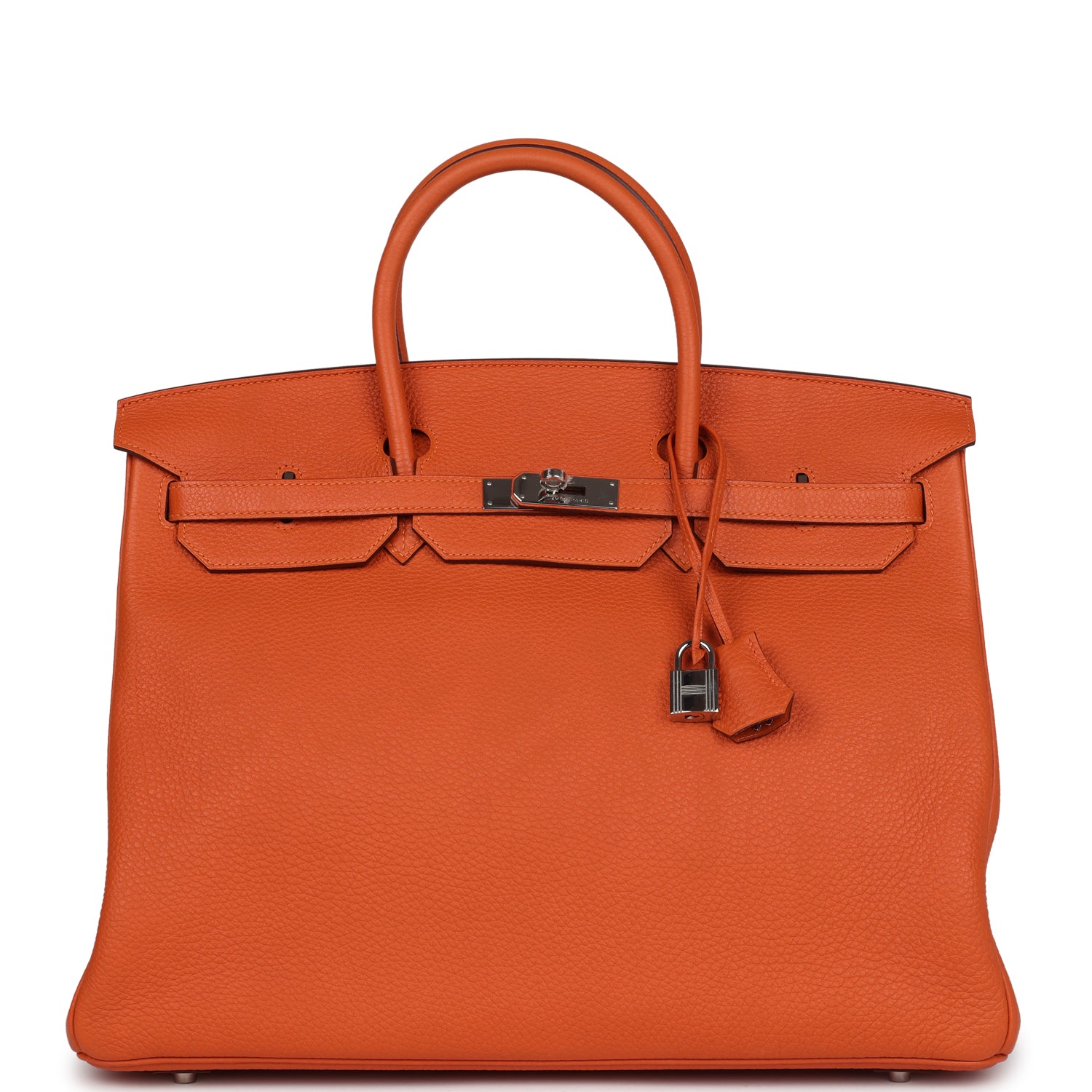New Hermes Birkin 40 Orange Togo Palladium Hardware