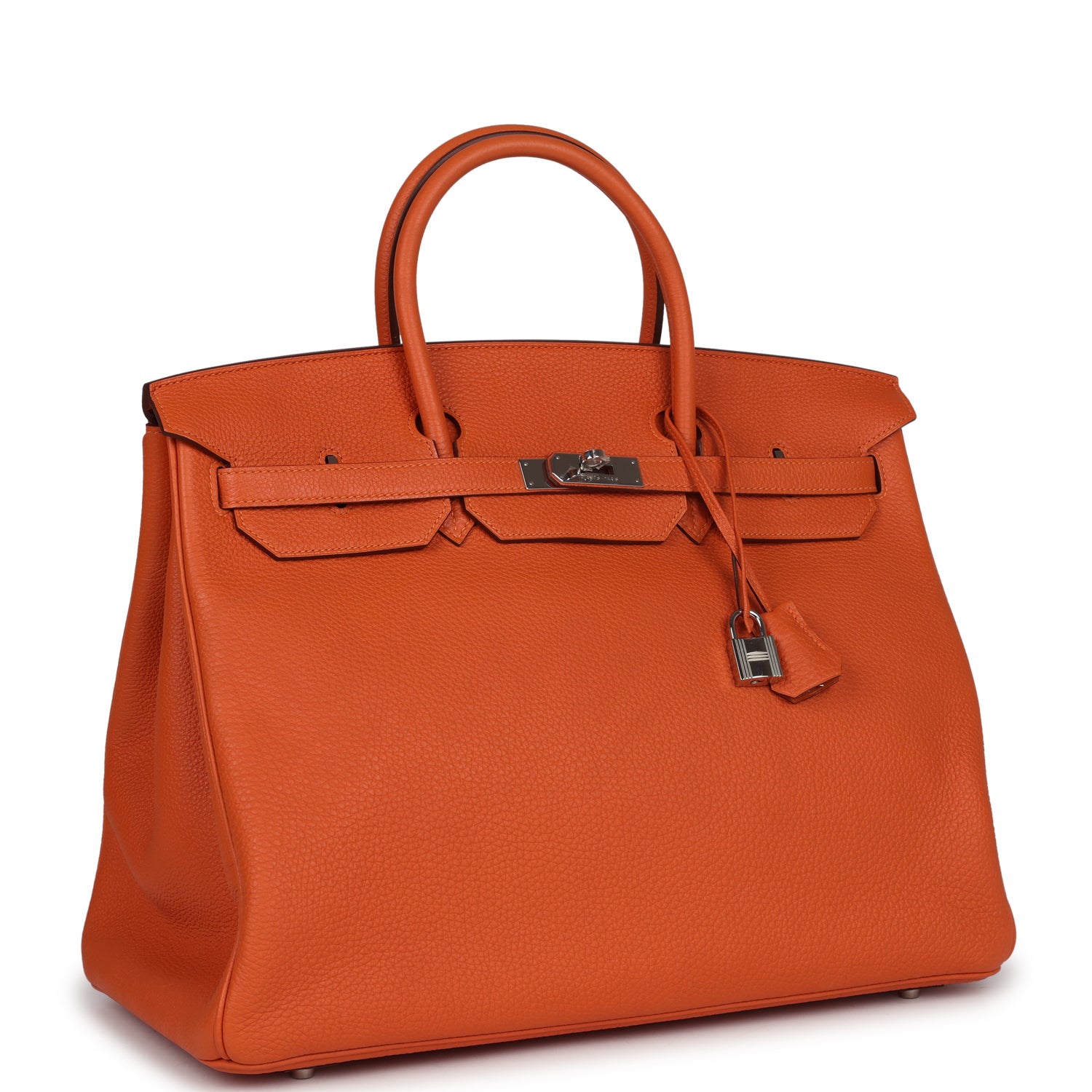 New Hermes Birkin 40 Orange Togo Palladium Hardware