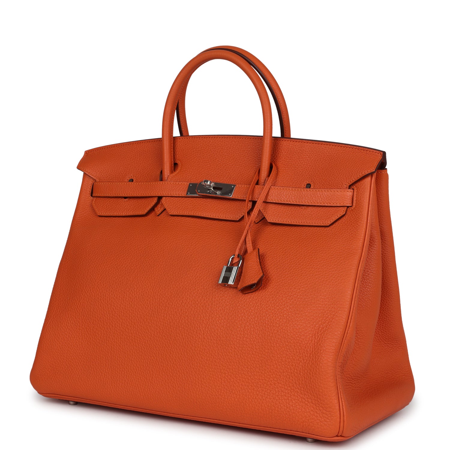 New Hermes Birkin 40 Orange Togo Palladium Hardware
