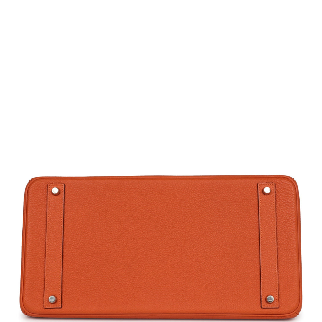 New Hermes Birkin 40 Orange Togo Palladium Hardware