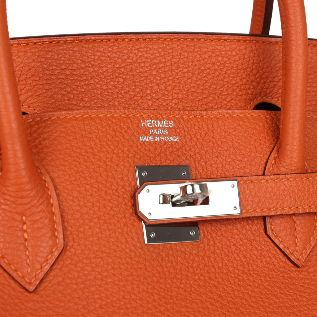 New Hermes Birkin 40 Orange Togo Palladium Hardware