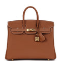 Hermes Birkin 25 Gold Togo Gold Hardware