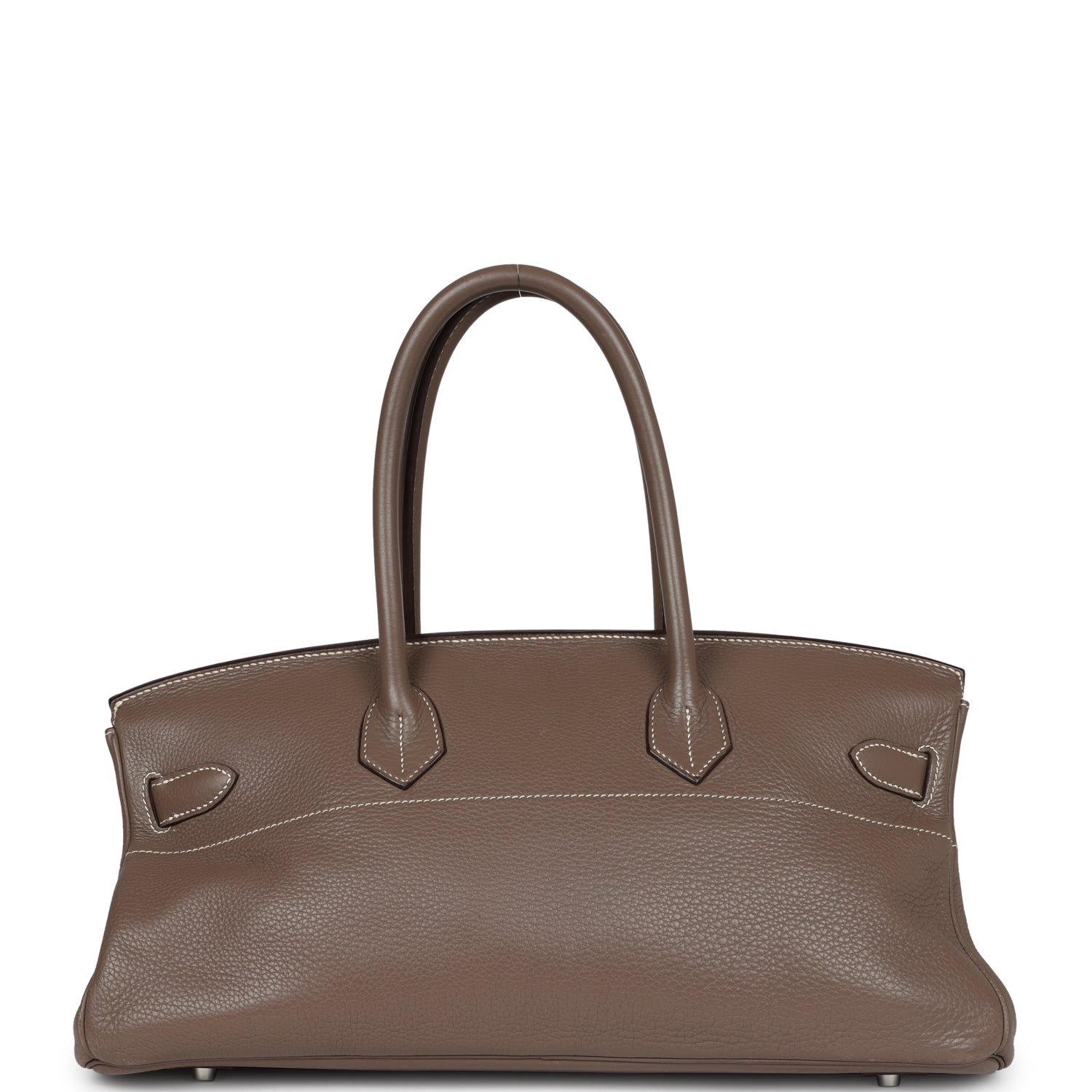 Hermes Shoulder Birkin 42 JPG Etoupe Clemence Palladium Hardware