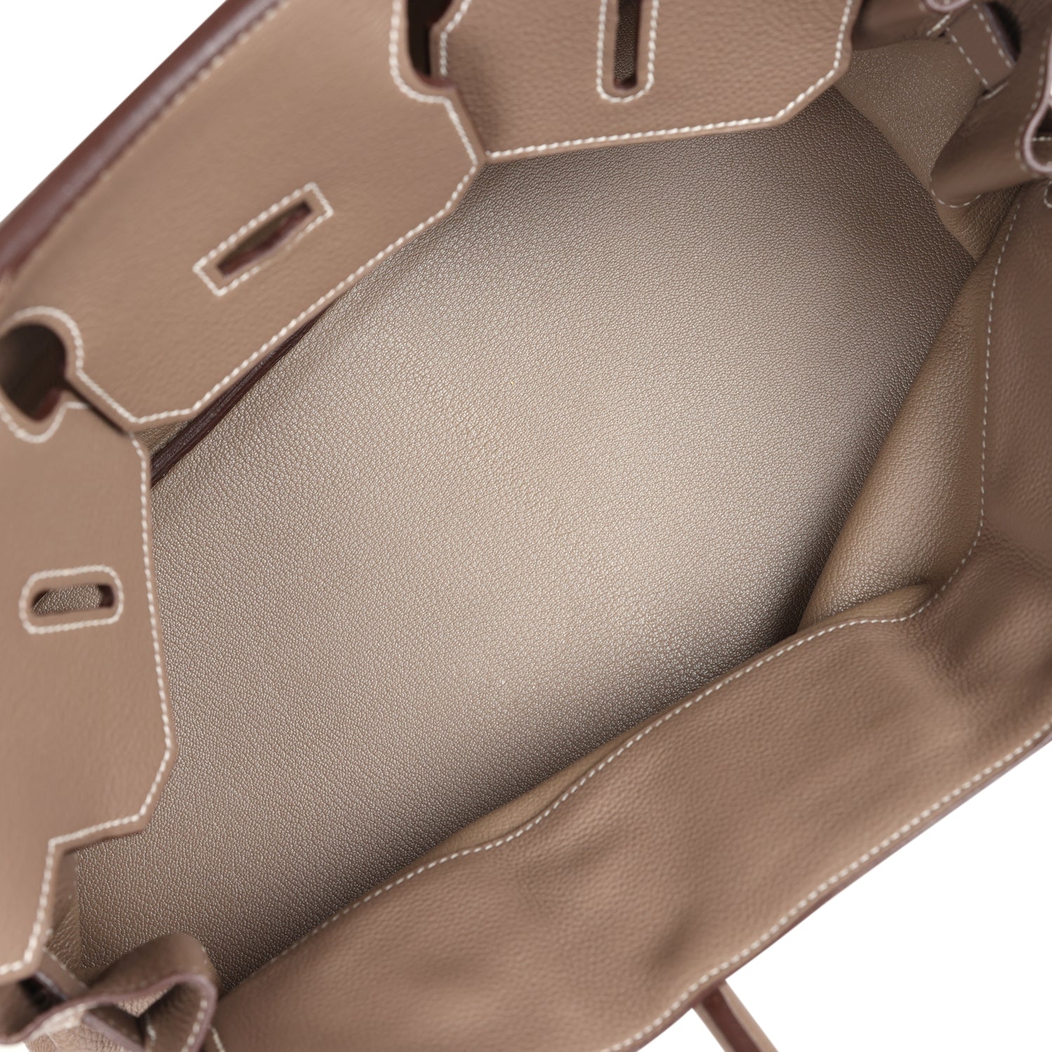 Hermes Shoulder Birkin 42 JPG Etoupe Clemence Palladium Hardware