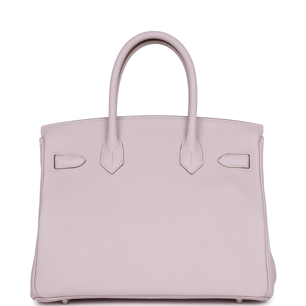Hermes Birkin 30 Mauve Pale Clemence Palladium Hardware