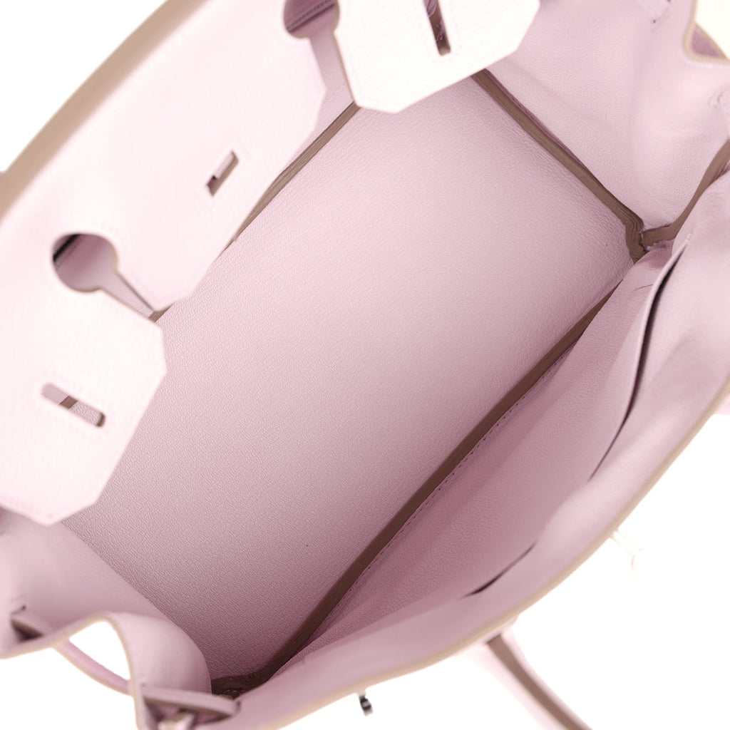 Hermes Birkin 30 Mauve Pale Clemence Palladium Hardware