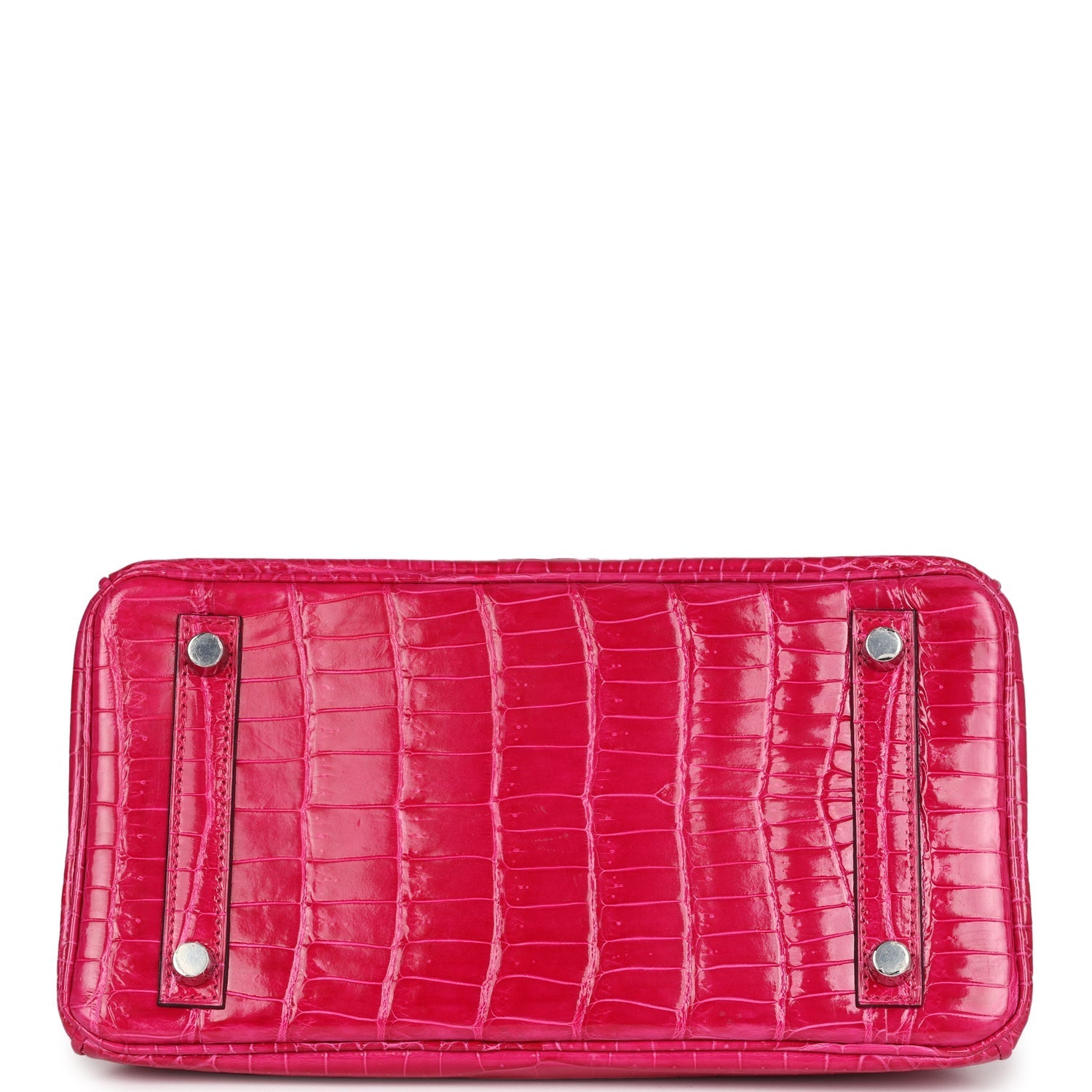New Hermes Birkin 25 Rose Mexico Shiny Porosus Crocodile Palladium Hardware