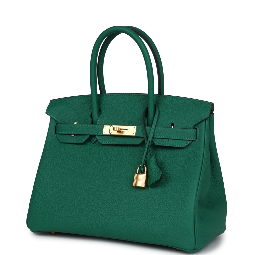 Hermes Birkin 30 Vert Vertigo Togo Gold Hardware