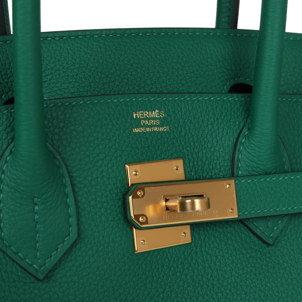 Hermes Birkin 30 Vert Vertigo Togo Gold Hardware