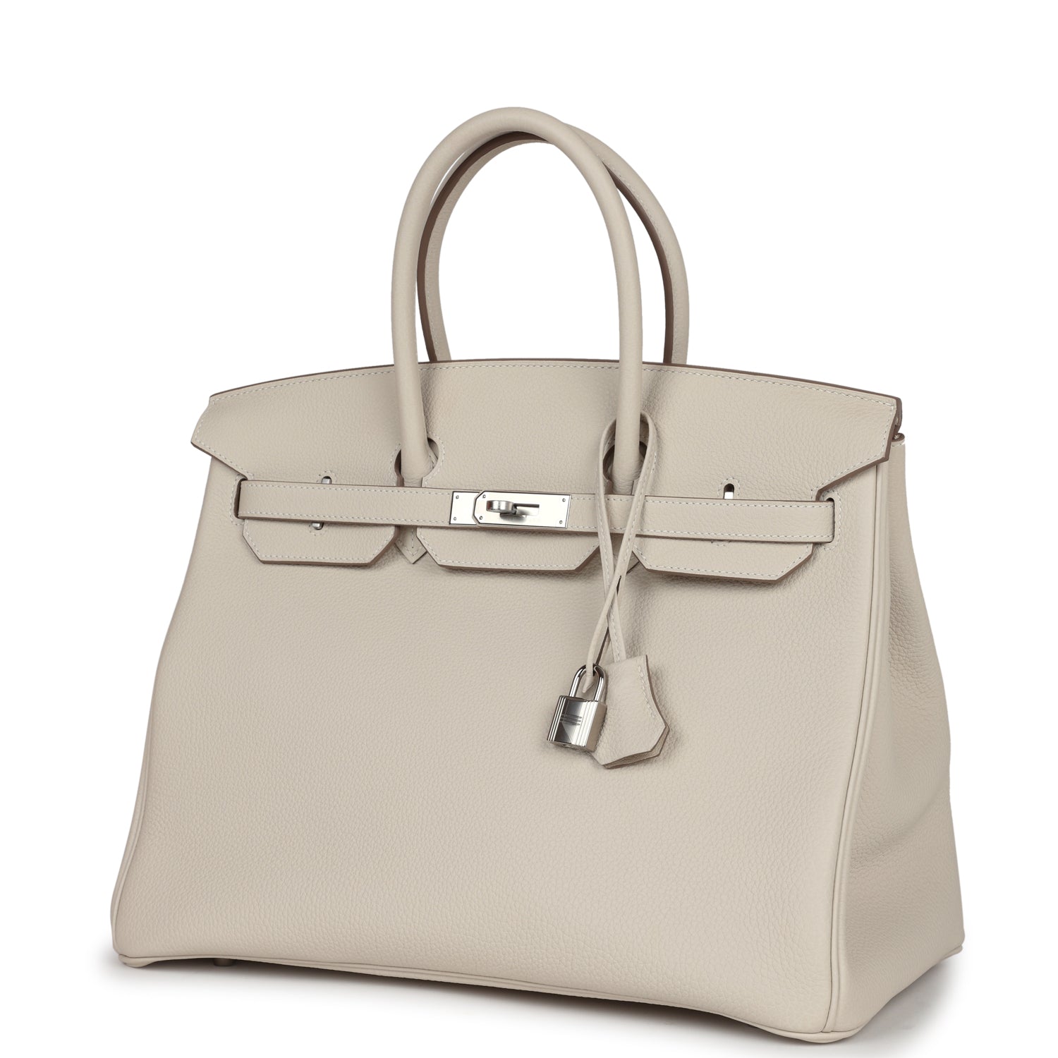Hermes Birkin 35 Craie Togo Palladium Hardware